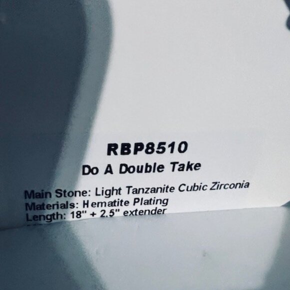 BOMB PARTY TANZANITE AND CZ ON HEMATITE PLATING - Picture 2 of 2